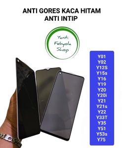 ANTI GORES KACA HITAM ANTI INTIP VIVO Y01 Y02 Y12S Y15S Y16 Y19 Y20 Y20I Y21 Y21S Y22 Y33T Y35 DLL