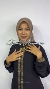 Hermosa - Abaya Syari Yoris Gold Umbrella 2.8m | Abaya Kekinian | Abaya Mewah