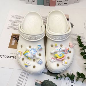 3D น่ารัก Sanrio ชิ้น Crocs Jibbilz การ์ตูน หัวเข็มขัดรองเท้าดีไอวาย 10ชิ้น