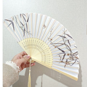 1pc Japanese Hand Folding Fan Bamboo Hand Fan for Church Wedding Gifts Party Home Decor Ornament Dancing Hand Fan