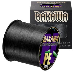 BAKAWA 4 Strand Braided Fishing Line Multifilament Pesca 100M/300M/500M/1000M Carp Fishing Japan PE Line Fishing Accessories