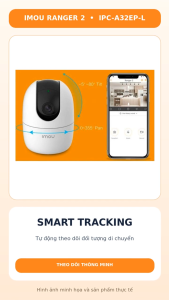 Camera Imou IPC-A32EP-L Ranger 2 3MP 2K – Quay Quét 360° – WiFi – Tem DSS