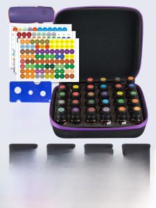 Portable 30 Grids Essential Oil Storage Bag Doterra Sub-Bottle Box Handheld Multi-Treasure Oil Organizer EVA Material Pure Color