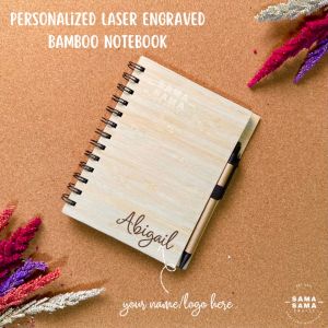 Personalized Laser Engraved Bamboo Notebook