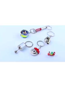 Ready Stock Creative Zinc Alloy gift car Keychain / Popular turbo gear hub pendant brake Pendant Key Ring / Keyring