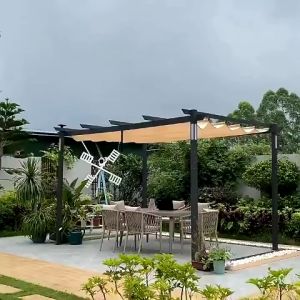 [Ready Stock] Gazebo Outdoor Sunshade Stand Parking Shed Garden Outdoor Leisure Courtyard Canopy Tent Home Carport