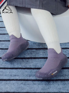 Xka Kids Mute Indoor Fitness Exercise Ankle Sock Super Lightweight Anti-Skid Shock Absorption Soft Bottom Skipping Rope Running and Jumping PE Class