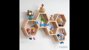 Rak Dinding Hexagonal Hiasan Dinding Aesthetic Rak Hexagonal Kayu Jati Pajangan Hiasan Dinding Gantung