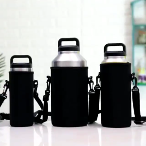 900/1000ML Tote bottle with non-slip water bottle cover Glass bag with string Tumbler Bag Portable horizontal cup holder