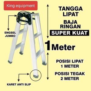 Tangga Lipat Jumbo Bajaringan carbon steel Ukuran 200cm/175cm/150cm/125cm/100cm