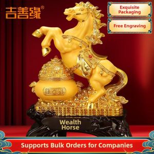 Ji Shanyuan | Lucky Wealth Gold Horse Figurine Decor