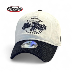 GNZIE topi carduroy varian dua warna hitam putih