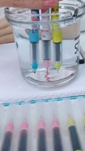 🔥Buy 1 Free 2🎀【local stock】Liquid roller ball pen student 0.5m straight dry signature pen water pen gel pen