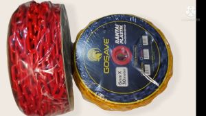 PLASTIK SAFETY TRAFFIC CONE 6MM X 30M warna merah dan kuning rantai cone