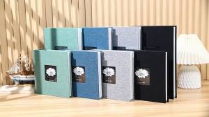 Linen Photo Album 6 Inch Interleaf Storage200 300 Pictures Children Growth Collection Writable Memory Family Portrait Keepsake