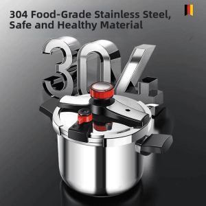 DIHUANTUO | 304 Stainless Steel Pressure Cooker Large Capacity Electric and Gas Compatible
