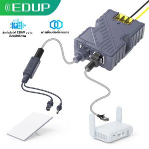 EDUP SK0089 Starlink Mini 150W POE และ 100W แยก Gigabit POE Splitter พร้อม DC และ RJ45 อินเทอร์เฟซ 1000Mbps สําหรับ Mini แบบพกพา