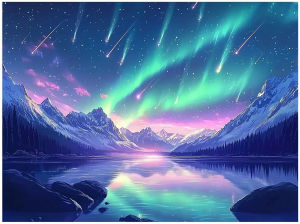 500 1000 1200 2000pcs Jigsaw Puzzle Flat Aurora Night Sky Landscape Colorful Northern Lights For Adults Family Fun Brain Teaser