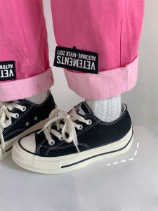 Womens High Top Canvas Shoes Spring 2025 New Style Breathable Retro Casual White Shoes Cross Buckle Korean Version round Toe