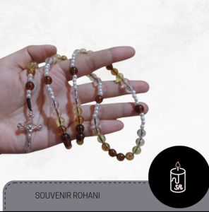 Paket Kalung Rosario Lembar Doa Rosario dan Kotak Rosario untuk Umat Katolik