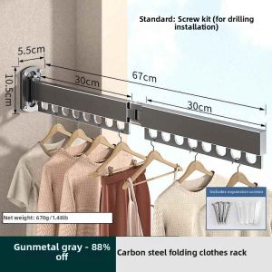 Invisible Stretch Windows Balcony Clothes Hanger