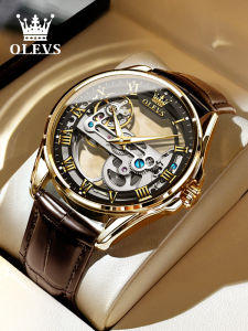 OLEVS | Đồng Hồ Nam Tự Động Khung Xương Chống Nước Có Đèn Đêm