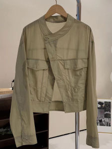 เสื้อเชิ้ตแขนยาวผ้าไหมน้ำแข็งกันแดดสำหรับผู้หญิงในช่วงฤดูร้อน เสื้อคลุมกันหนาวแบบหลวมๆ น้ำหนักเบา ทรงสั้น ระบายอากาศได้ดี เสื้อเชิ้ตลำลอง