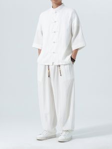 JIARONG | Áo Sơ Mi Linen Mỏng Nhẹ Cho Mùa Hè