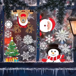 Momo Hot Sale Merry Christmas Stickers Deco Santa Clause Decoration Christmas Glass Sticker Merry Christmas Banner Set Wall Christmas Sticker For Window Christmas Decorations Christmas Wallpaper Xmass Decoration Sale Christmas Wall Sticker