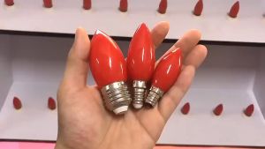2pcs E12/E14 Candle Shape Led Bulb For Buddha Red Lotus God Buddhist Altar Bulb Light