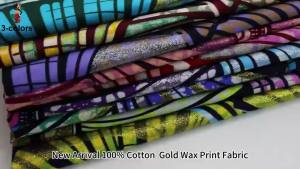 African Real Wax Fabric Nigeria Ankara 100% Cotton Soft Pagne Gold Print Glitter Sewing Material Grand Super Loincloth 6 Yards