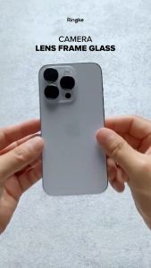 RINGKE® CAMERA LENS FRAME GLASS iPhone 15 Pro Max/ iPhone 15 Pro 0.33mm Glass Aluminum Frame Tough Protective Lens Cover