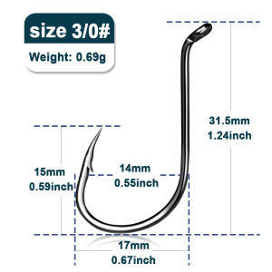 9KM Octopus Fishing Hook Sea Carp Fishing Lures Barbed Hooks Black 50Pcs Fishing Jig Worm Hooks Tackle Saltwater Freshwater