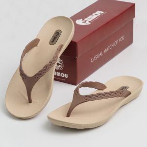 Sandal Jepit Karet Anti Slip Wanita Dewasa Camou Mara Churros Kekinian Tahan Air