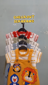 Jumpsuit Bayi Jumper Bayi Newborn 0-9 bulan motif Karakter Lion Penguin max BB 8kg
