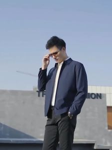 Mens Suit Coat Formal Business Style Turn-down Collar Zipper Placket Long Sleeve Anti-wrinkle Men Spring Fall Jackets Bomber Jackets