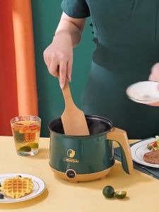 Nồi lẩu mini đa năng ca nấu mì 2 tầng tặng giá hấp nướng luộc chiên chống dính