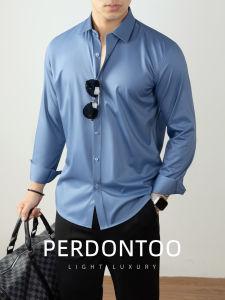 PERDONTOO | Antibacterial Soft Bamboo Fiber Mens Long Sleeve Shirt