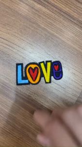 Miếng Sticker Thêu Ủi hình love
