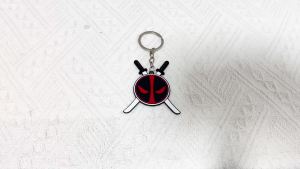 Bandai | Superhero Deadpool Keychain The Avengers Deadpool Mask Metal Enamel Fashion Pendant Keyrings Charm Accessories Gifts