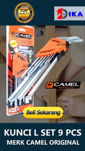 Camel Kunci L Set Hexagonal 9 pcs Kunci L Satin Hex Leher Panjang 9pcs kunci L set camel extra long / kunci L set 9pcs camel extra long
