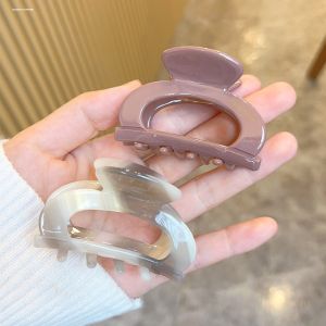 Fashionable Acetate Half Circle Hair Clip 2025 Design Sweet Simple Korean Style White Enhancing Womens Accessory Bananajack