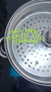 Panci Kukus 2 Tingkat 28cm Stainless Steel Steamer