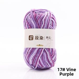 Floral Section-Dyed 4-Ply Milk Cotton Yarn