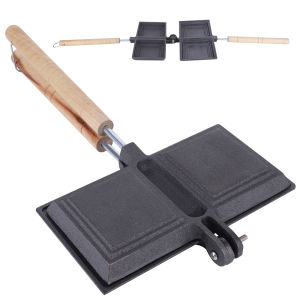 Iron Sandwich Maker Double Sided Sandwich Hand Toaster Sandwich Maker Grill for Breakfast Pancakes Toast Omelets