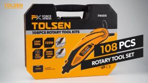 Bộ 108 Chi Tiết Máy Mài Mini Tolsen 79555 135W