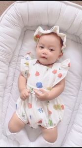 Daviela Romper Bayi Bonus Bandana SNI - Jumper Bayi Perempuan Free Headband