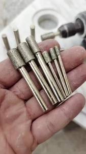 Đá Mài Kim Cương Cho Máy Khoan Cán 3/6mm Đá Trụ Khắc Ngọc Dụng Cụ Xoay Mũi Khoan Dùng Cho Việc Mài Mòn Điện DIY