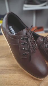 NAZ CLEON - Sepatu Semi Formal Pria NAZ Sepatu Kasual Kerja Cowok Sepatu Kulit Sintetis Hitam Pria