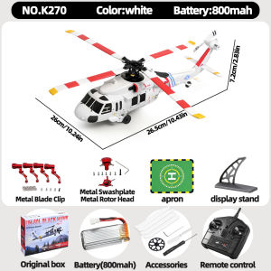 WLtoys K270 UH-60L Black Hawk Brushless RC Helicopter 4CH 2.4GHz Remote Control with 6-Axis Gyro Optical Flow Positioning